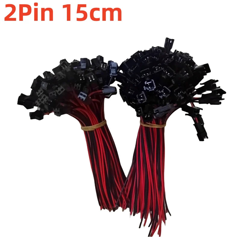 100 pares 2 pines/3 pines 4 pines 5 pines 6 pines JST conector Led macho a hembra cable de 15cm para 2811 5050 RGB RGBW RGBCCT controlador de lámpara de tira Led