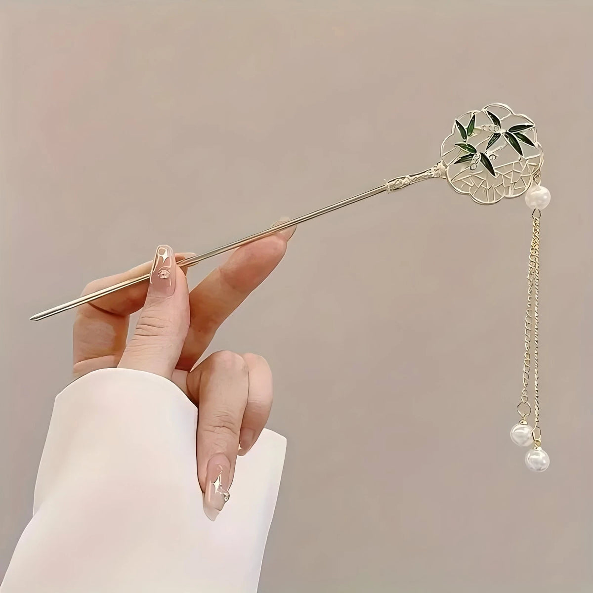1/6 Uds. Palo para el pelo con borlas de estilo chino elegante, accesorio de peinado con diseño Floral tradicional, joyería para mujer, horquilla para el pelo