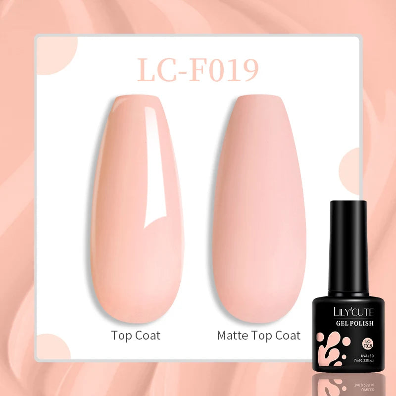 LILYCUTE-esmalte en Gel para uñas, barniz semipermanente para manicura, con LED UV, 129 colores, 7ML