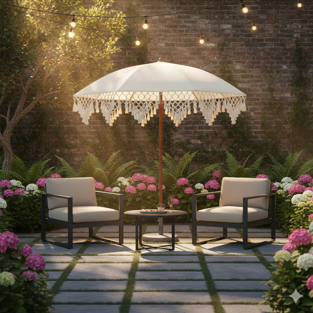 Sombrilla para Patio Exterior con Protección Solar UPF50+ de Moda, Sombrilla de Playa Portátil