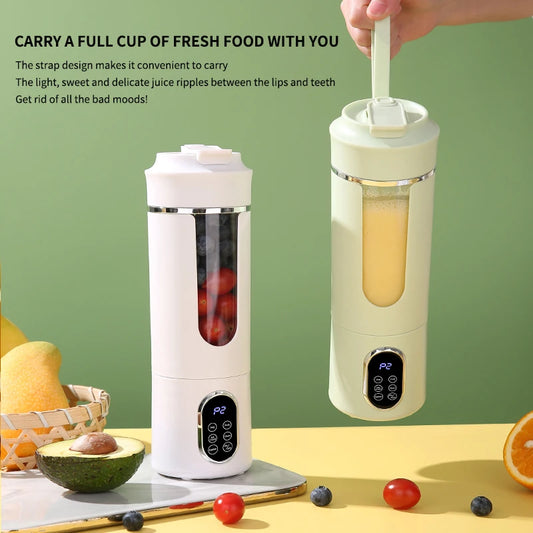 Exprimidor Portátil, Licuadora Multifuncional, Exprimidor con Carga USB, Adecuado para Hacer Smoothies, Batidos y Jugos de Frutas