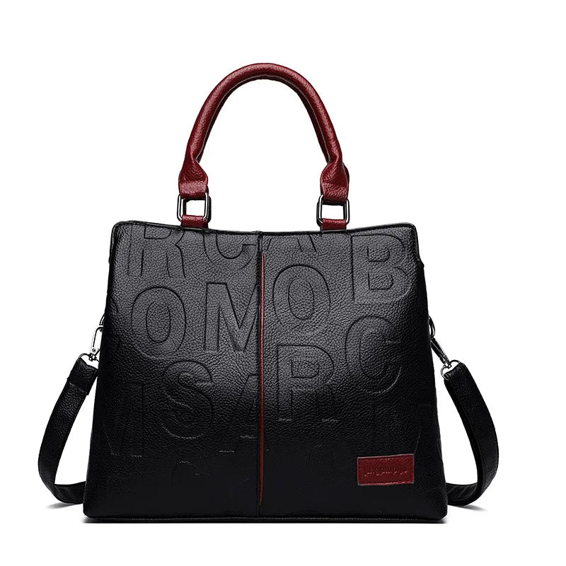 Bolsos cruzados informales de cuero PU para mujer, bolso de mano de diseñador de lujo, bolso de hombro de viaje de gran capacidad