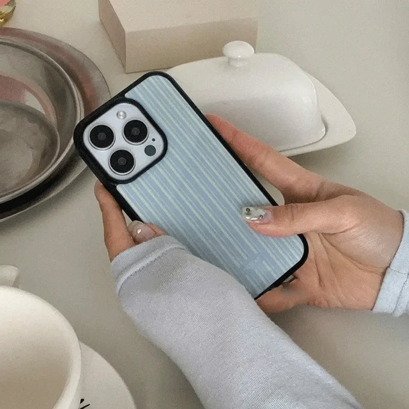 Funda de teléfono serie coreana para iPhone 16 Pro Max 15 Pro 14 13 12 11 Pro Xr Xs max Mini 7 8 Plus Niche Y2K