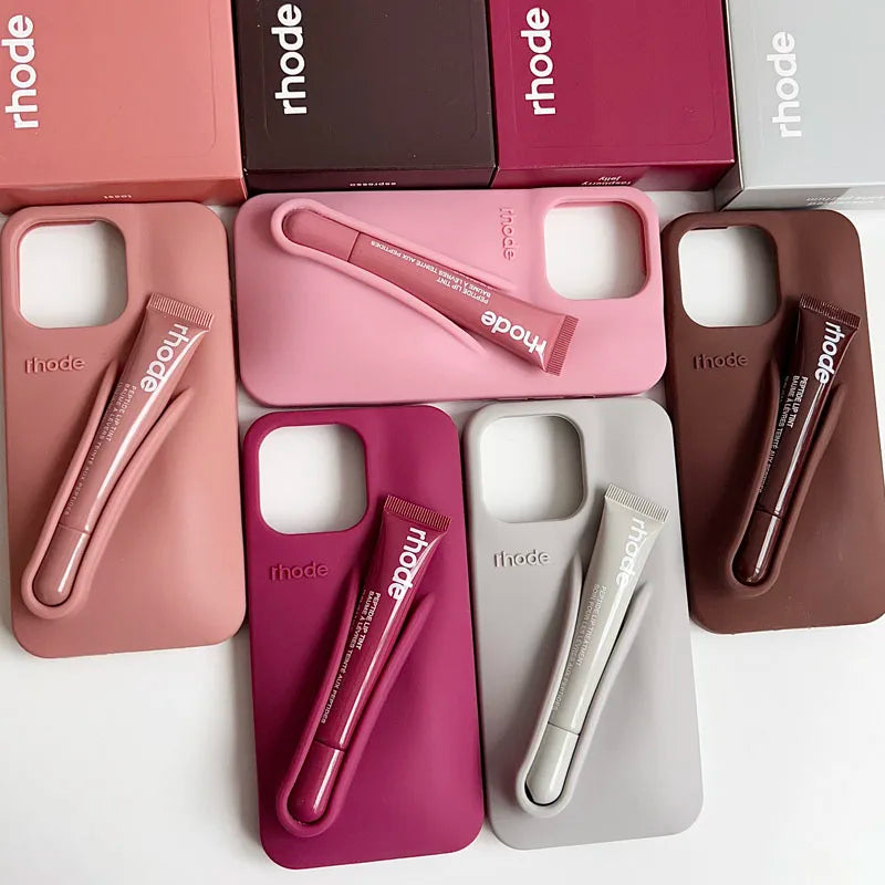 Funda para iPhone 17 16E 16 12 13 14 15 11 Pro Max Plus con diseño de brillo labial de vainilla, espresso y frambuesa Autumn Ribbon Toast