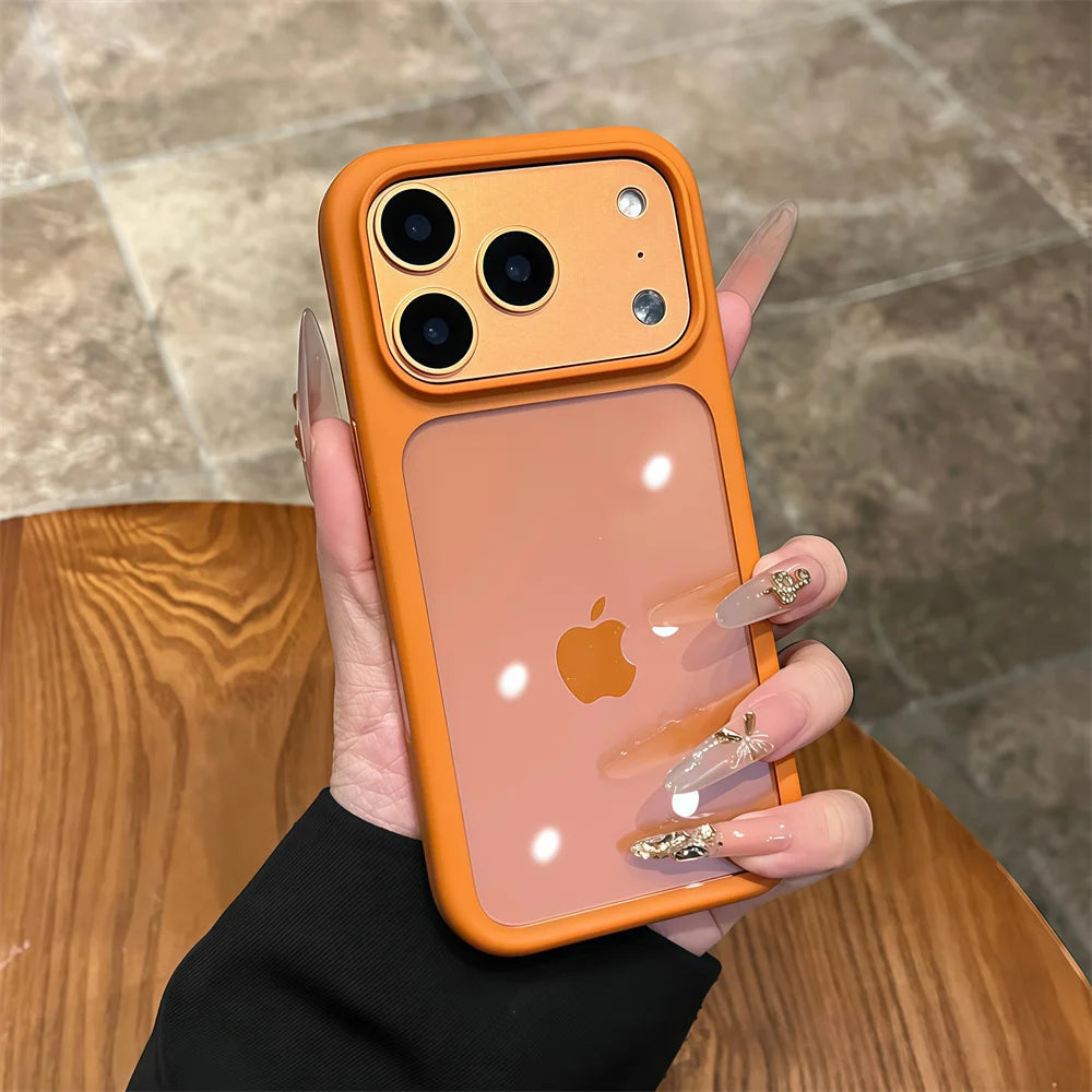 Funda Transparente de Silicona de Lujo con Bordes Suaves para iPhone 17, 17 Pro, 17 Pro Max, Resistente a Impactos, con Panel Trasero Rígido