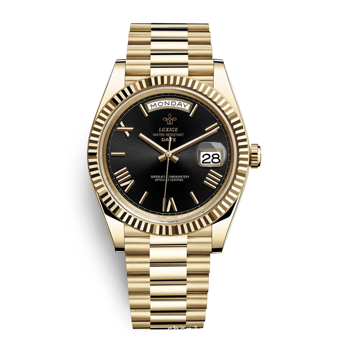 Reloj con calendario semanal de moda para hombre, reloj de cuarzo importado japonés, resistente al agua