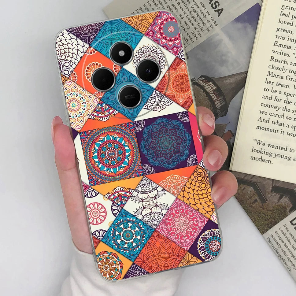 Funda de teléfono para Redmi 14C 4G, cubierta trasera creativa, transparente, suave, delgada, de silicona TPU, a prueba de golpes, protectora para Redmi14C