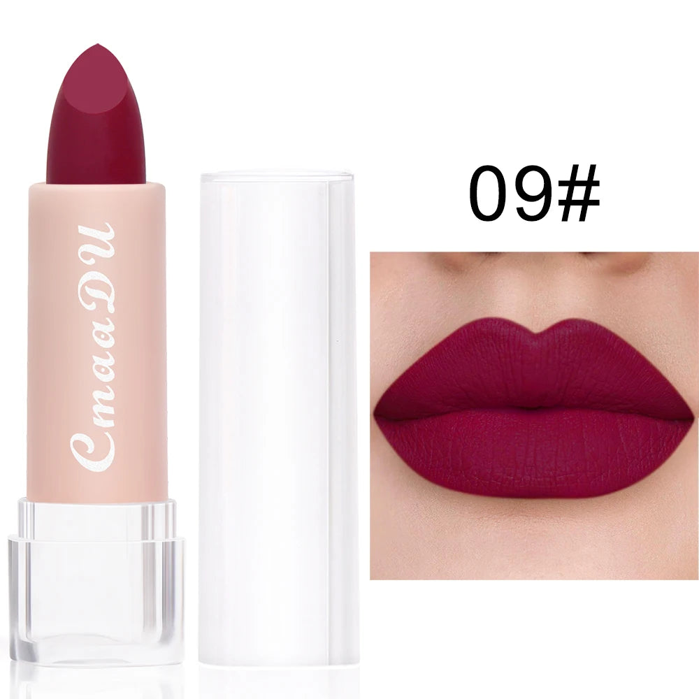 Lápiz Labial de 15 Colores, Impermeable, de Larga Duración, Mate, Terciopelo, Sexy, Rojo, Brillo Labial Nude, Brillo Labial Brillante, Tinte Labial Rojo Intenso, Maquillaje