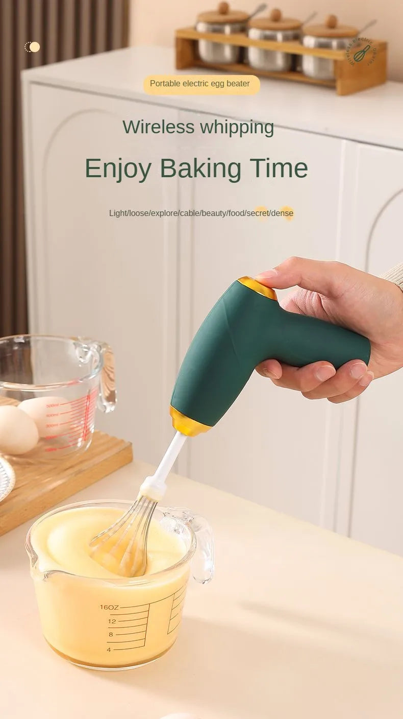 Batidora de Huevos Eléctrica de Mano, 3 Velocidades, Doble Varilla, Cargador, Batidora de Cocina, Mezcladora de Claras, Máquina para Hacer Crema de Mantequilla y Pasteles