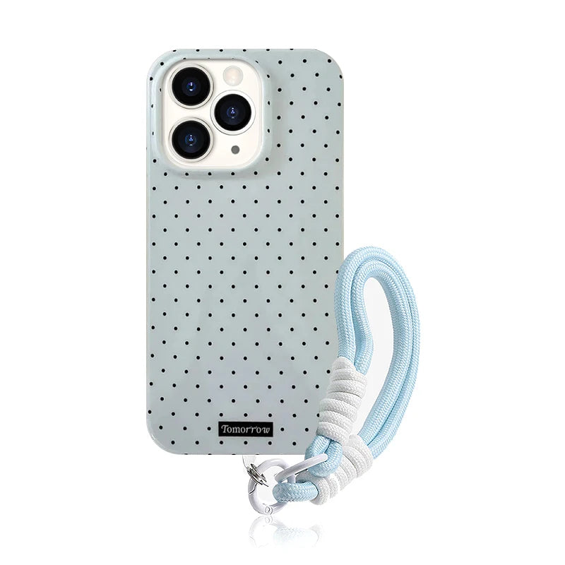 Funda de teléfono móvil pequeña y fresca de lunares INS para iPhone 17 16 15 14 13 12 Pro Max 11 funda ultrafina a prueba de golpes para iPhone Air