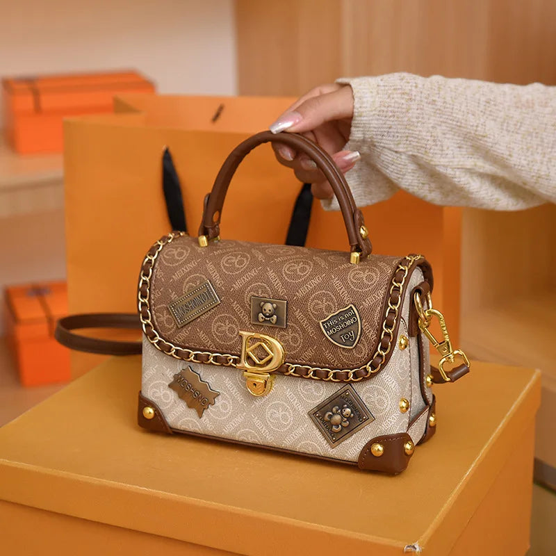Bolso bandolera versátil de lujo ligero retro para mujer, novedad 2026