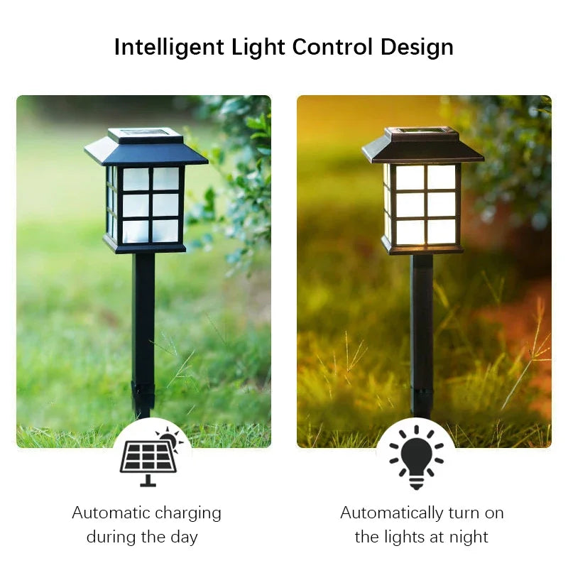 Paquete de 2 luces solares para caminos, lámpara Solar para exteriores, iluminación de paisaje impermeable para jardín, Patio, pasarela, entrada, decoración de acampada