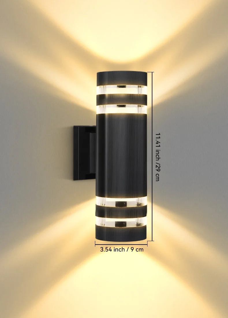 Candelabros de iluminación LED de pared, lámpara impermeable, arandela de pared externa para porche, calle, jardín, decoración del hogar, Bombilla E27