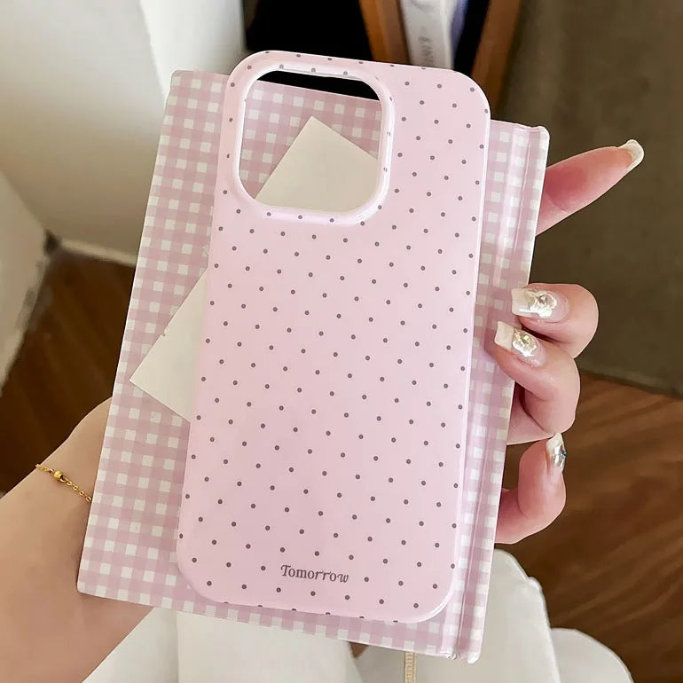 Funda de teléfono móvil pequeña y fresca de lunares INS para iPhone 17 16 15 14 13 12 Pro Max 11 funda ultrafina a prueba de golpes para iPhone Air