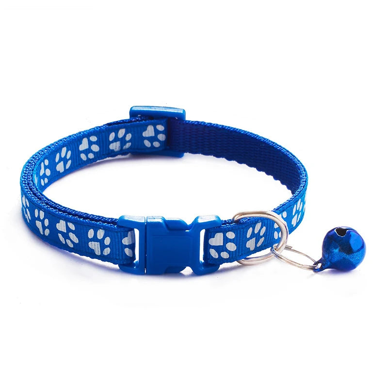Collar de Moda para Gatos, con Patrón Colorido y Campana, Ajustable, para Gatos y Gatitos, Collar con Anillo DIY, Accesorios para Mascotas