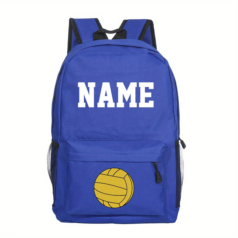 Mochila escolar personalizada para niños, bolso de fútbol y baloncesto con estampado de nombre, mochila para estudiantes, bolsas para ordenador portátil para adolescentes, regalo para regreso a la escuela
