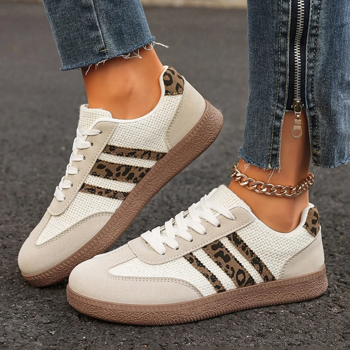 2025 nuevas zapatillas De deporte para Mujer, Zapatos planos informales a la moda, Zapatos vulcanizados con punta redonda y cordones, Zapatos planos cómodos para Mujer, Zapatos De Mujer