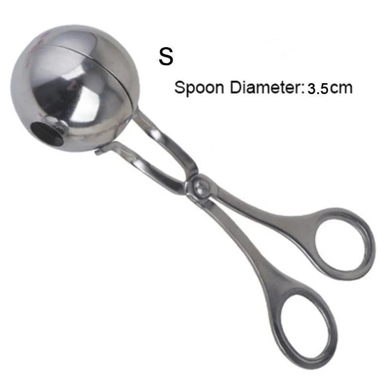 Herramienta para hacer bolas de carne, Clip redondo de acero inoxidable, cuchara moldeadora de bolas de arroz, molde para hacer albóndigas, utensilio de cocina relleno antiadherente