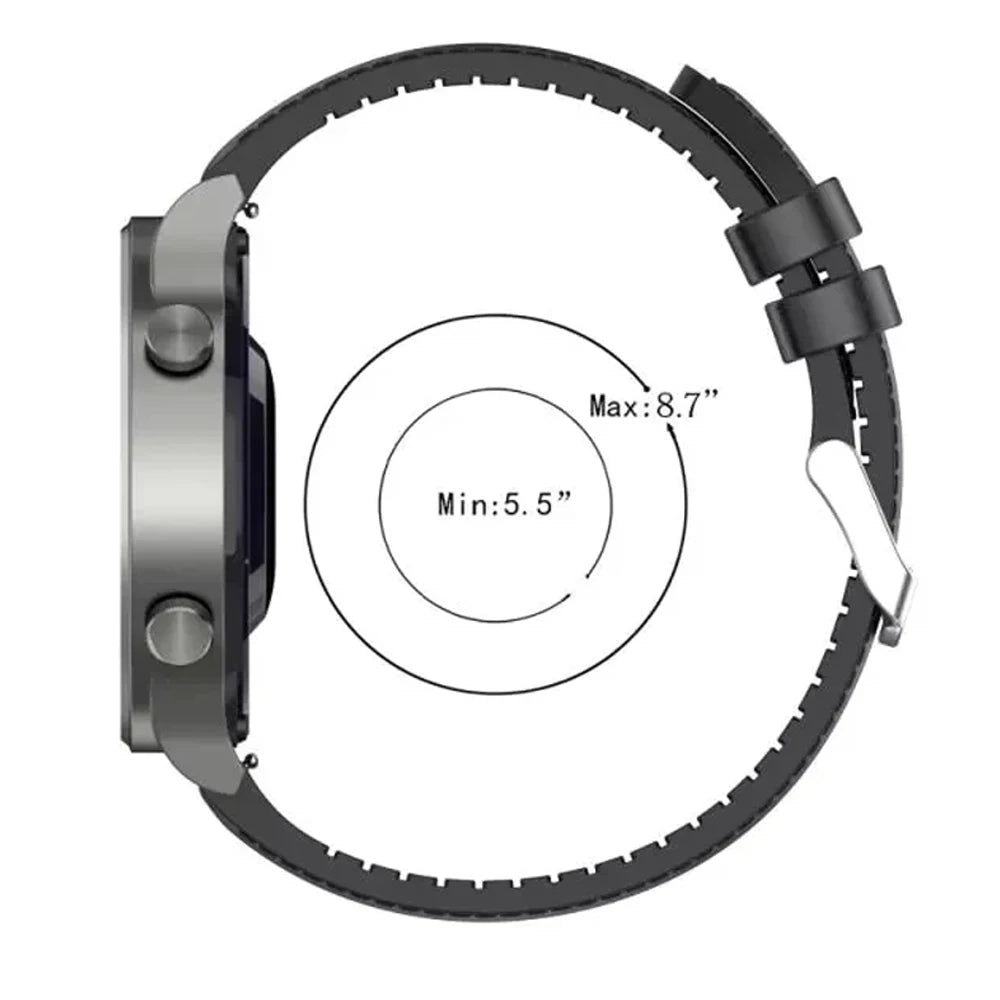 Correa de repuesto de 22mm para Huawei Watch GT6 6Pro GT5 GT 4 3 2 46mm Watch 5 4 Pro Smartwatch pulsera de silicona de cuero