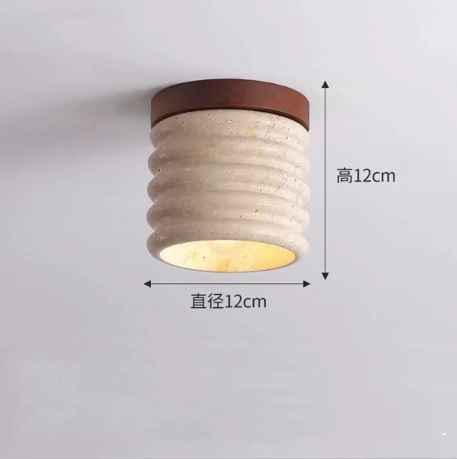 Lámpara de techo LED de piedra travertino, accesorio de iluminación para pasillo, sala de estar, comedor, decoración de dormitorio, lámpara de techo