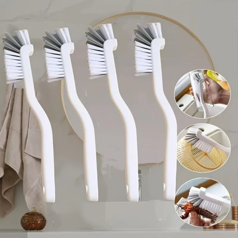 Cepillo de limpieza de mango largo, cepillos multifuncionales sin ángulo muerto, duraderos manuales, cocina, baño, tazas al aire libre, botellas de licuadoras