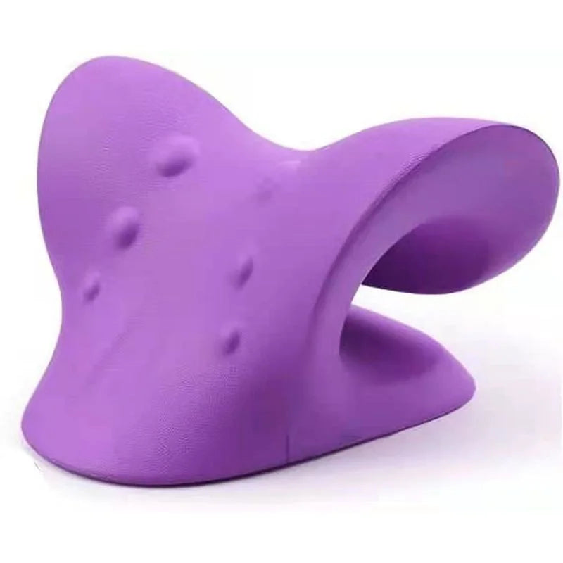 Camilla relajante para cuello y hombros, dispositivo de tracción quiropráctica Cervical, almohada de masaje para aliviar el dolor, alineación de la columna Cervical