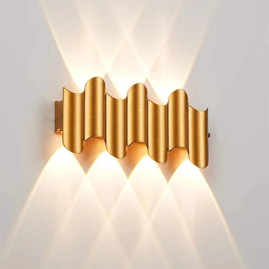 Lámpara de pared Led para exteriores, iluminación luminosa impermeable hacia arriba y hacia abajo, decoración de jardín, AC85-265or, lámparas de pared para sala de estar, porche y exteriores
