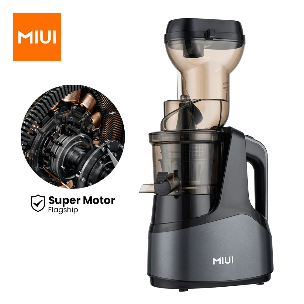 MIUI-exprimidor eléctrico Original, Extractor de zumo comercial con tornillo, prensa en frío, máquina exprimidora lenta, buque insignia, fácil de limpiar, 3 filtros gratis