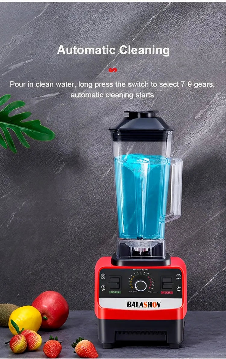 Licuadora comercial de alta resistencia de 2000W, Mezclador estacionario, procesador de alimentos, batidos de hielo para cocina, licuadora exprimidora de alta potencia sin BPA