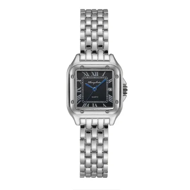 Nuevo reloj de moda para hombre, reloj cuadrado de diseño Simple para pareja, reloj de cuarzo, reloj de mujer de acero inoxidable a la moda