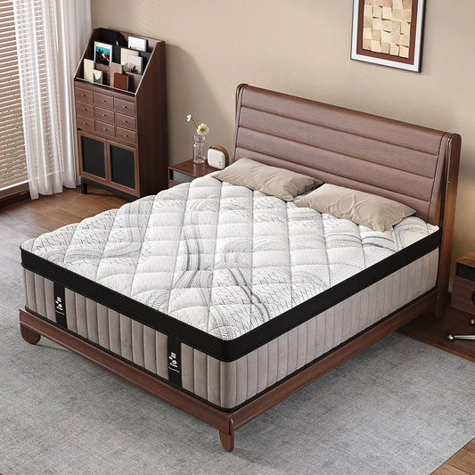 12" 14 Inch Gel Memory Foam Hybrid Mattress Medium Firm Pocket Spring Queen King Bed Motion Isolation