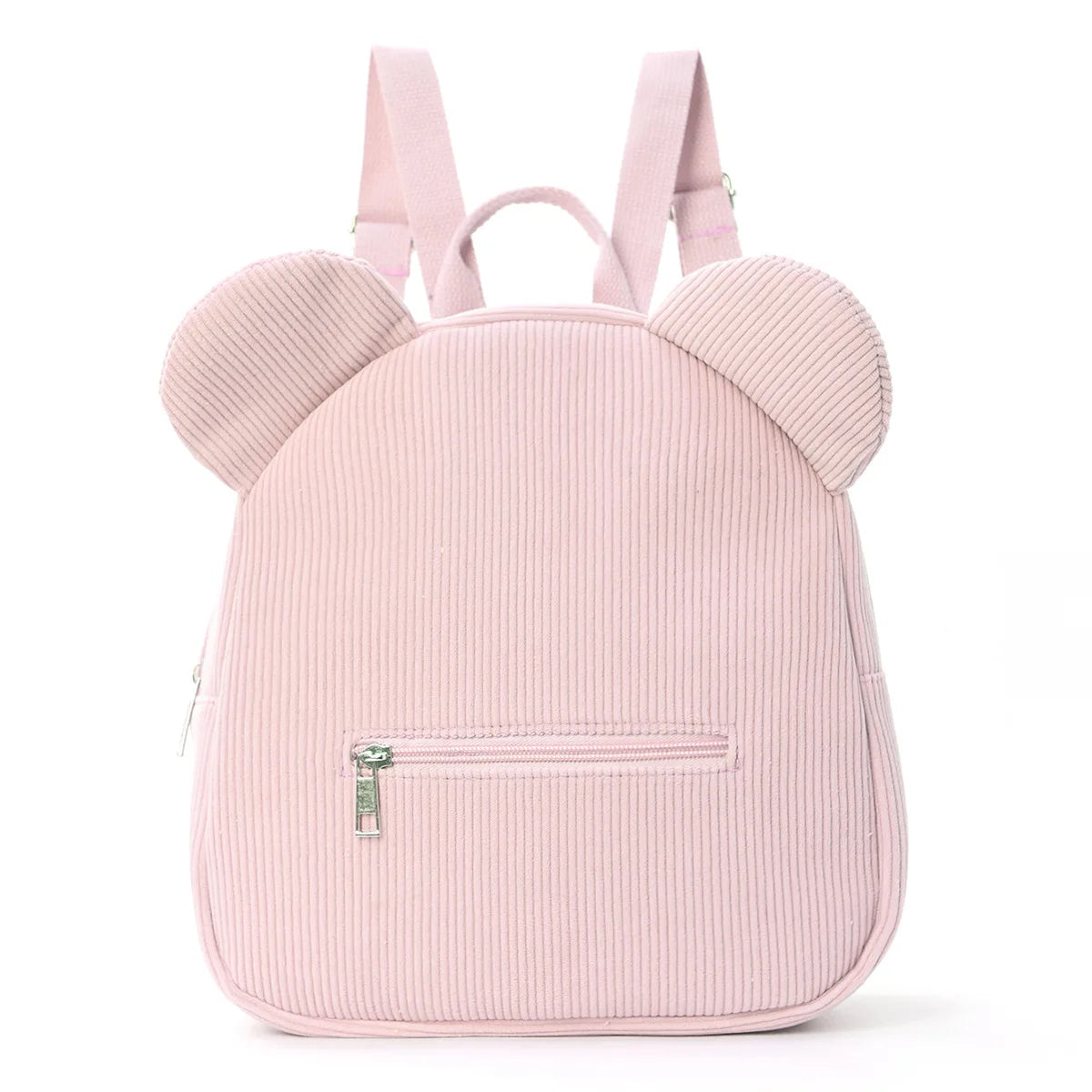 Mochila de felpa para niños, mochilas con orejas de oso a la moda, mochila de dibujos animados para niños, mochila de pana para niñas, regalo para niños