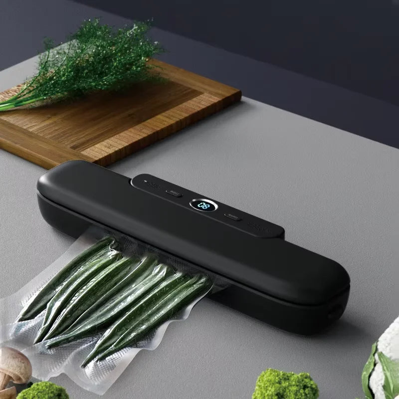 HOMEFISH Household Vacuum Sealing Machine Small Food Preservation Compression Packaging Plastic Sealing Machine for Kitchen Use