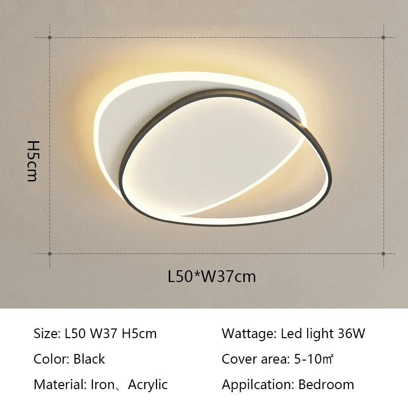 Luces de techo LED redondas modernas para dormitorio Simple, lámparas de estudio para sala de estar, iluminación interior, decoración del hogar, accesorios de lámpara brillante