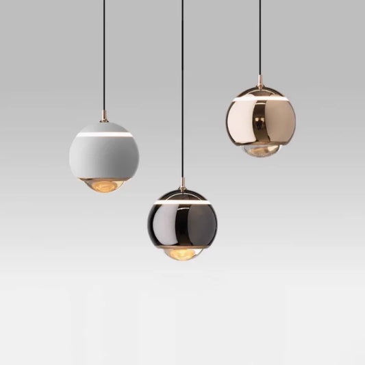 Pequeño cama moderna con elevación de luz, dormitorio principal minimalista avanzado, bar, colgante, candelabro de cabeza de dormitorio, creativo de lujo simple