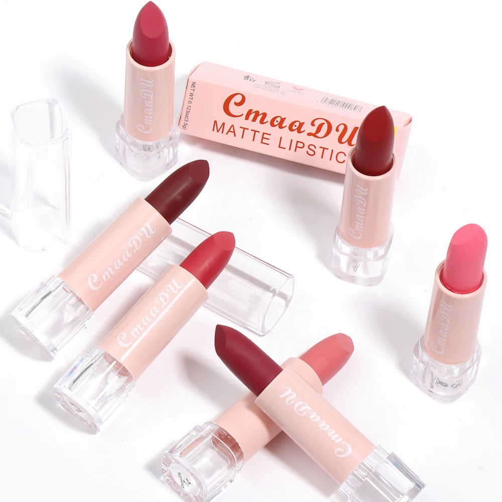 Lápiz Labial de 15 Colores, Impermeable, de Larga Duración, Mate, Terciopelo, Sexy, Rojo, Brillo Labial Nude, Brillo Labial Brillante, Tinte Labial Rojo Intenso, Maquillaje