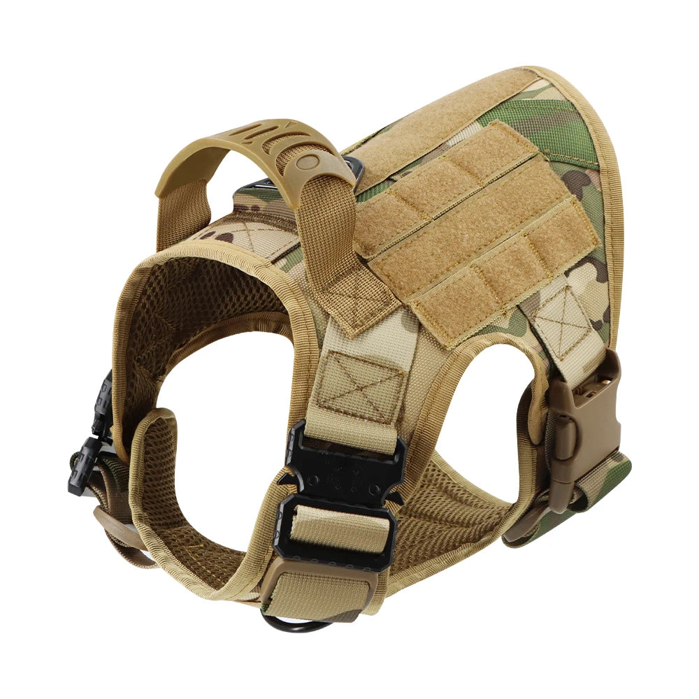 Arnés táctico para perros, conjunto de correa para perros grandes, arneses militares para entrenar, caminar, cazar, chaleco para mascotas, mango sin tirar, Malinois