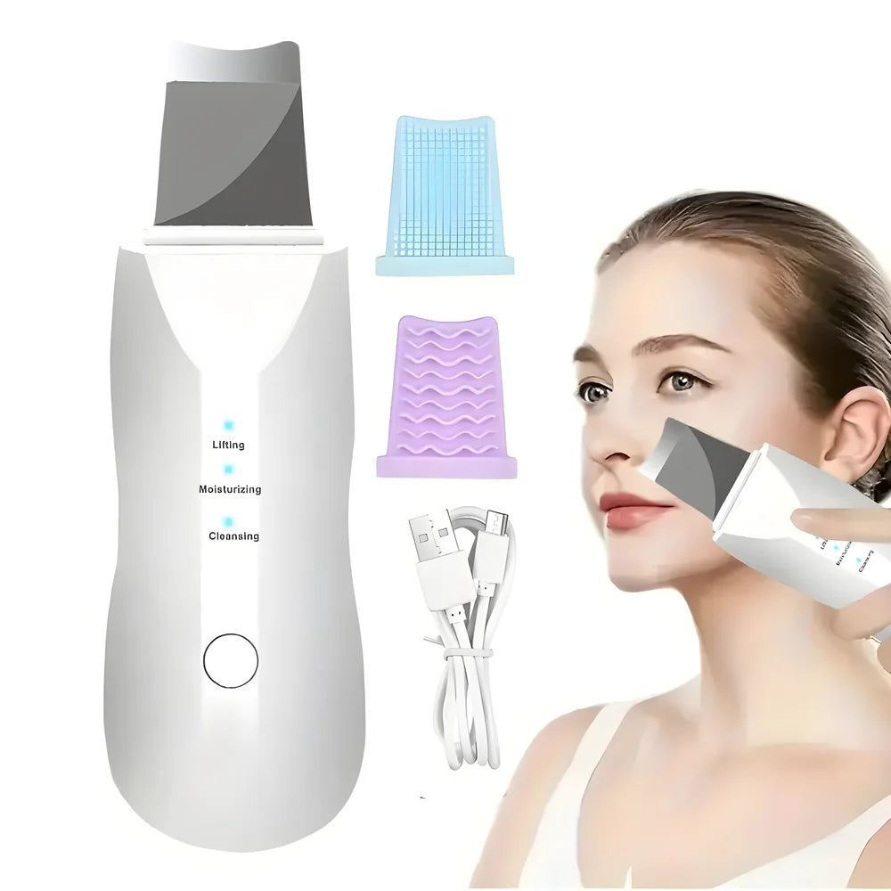 Limpiador Facial de piel con vibración profunda, pala, espátula no ultrasónica, exfoliante Facial, eliminador de espinillas, Ma ssager Facial
