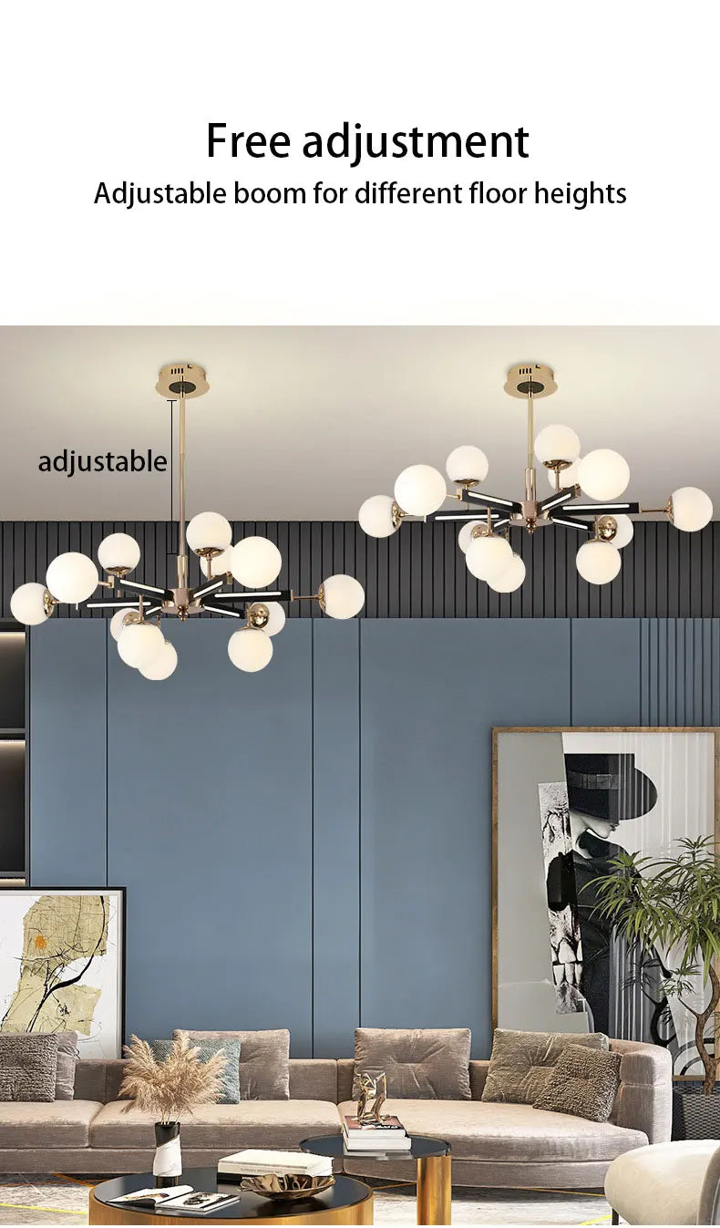 Lámpara de Techo Estilo Nórdico, Lámpara de Luz para Cocina, Dormitorio, Sala de Estar, Decoración LED para el Hogar, Lámpara de Lujo, Iluminación Interior
