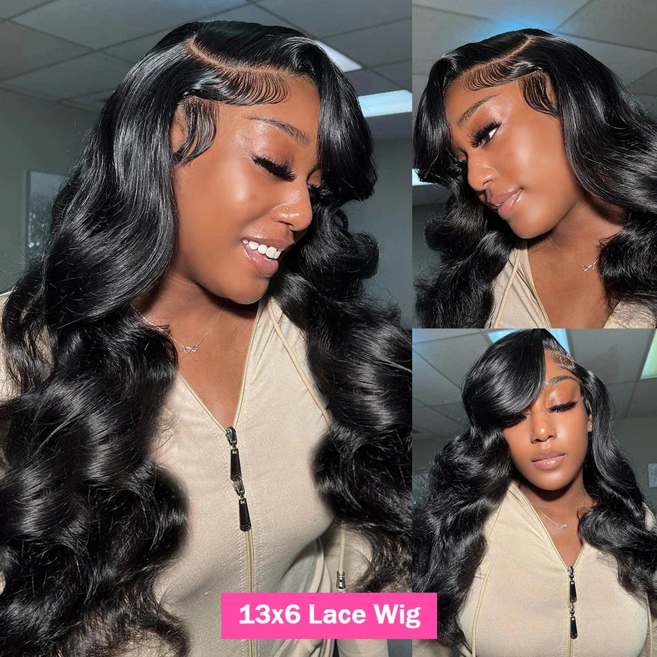 Peluca de cabello humano ondulado de 40 pulgadas, 13x4 13x6, con encaje frontal transparente HD, pelucas de cabello humano con encaje frontal 360 para mujeres negras