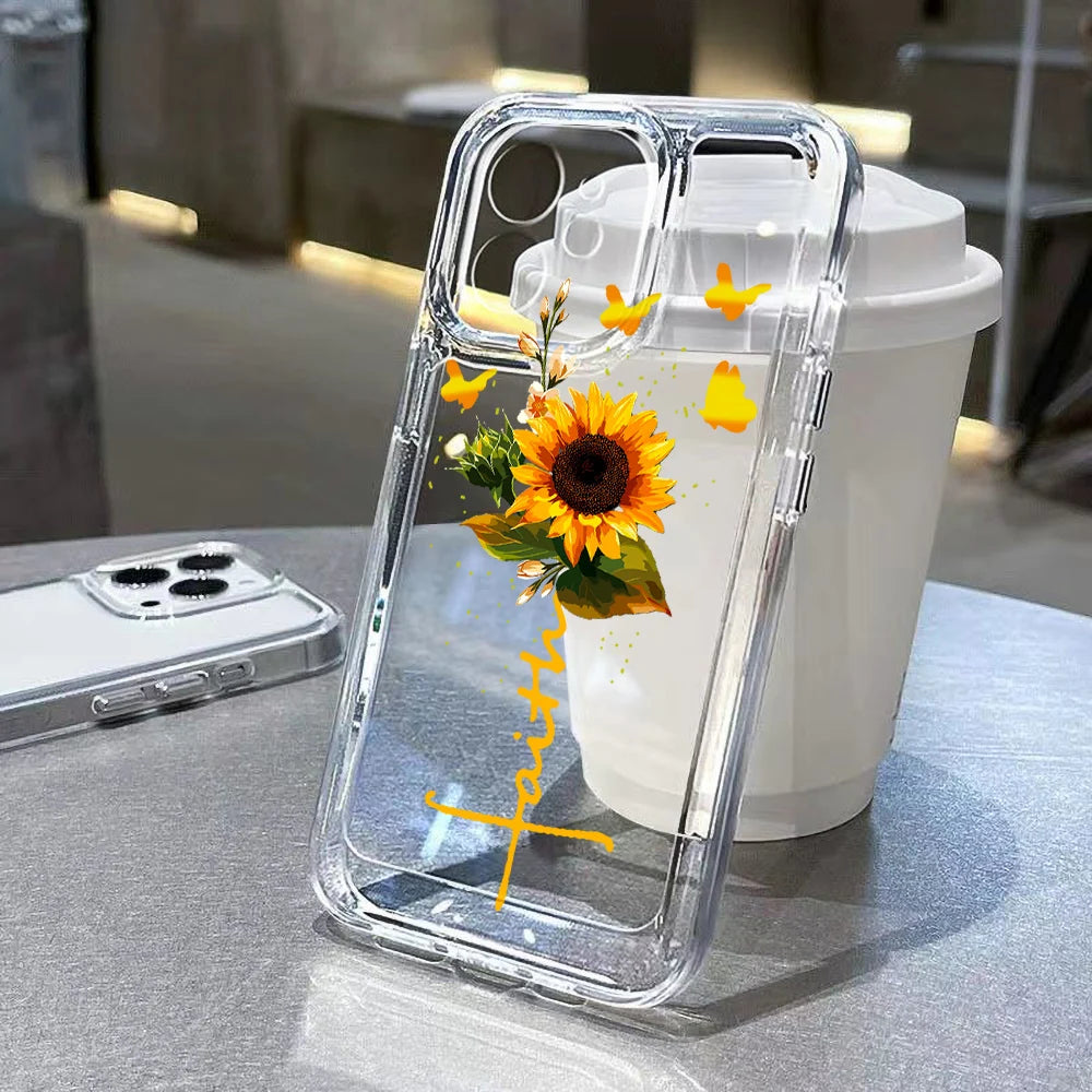 Funda Floral Transparente iPhone