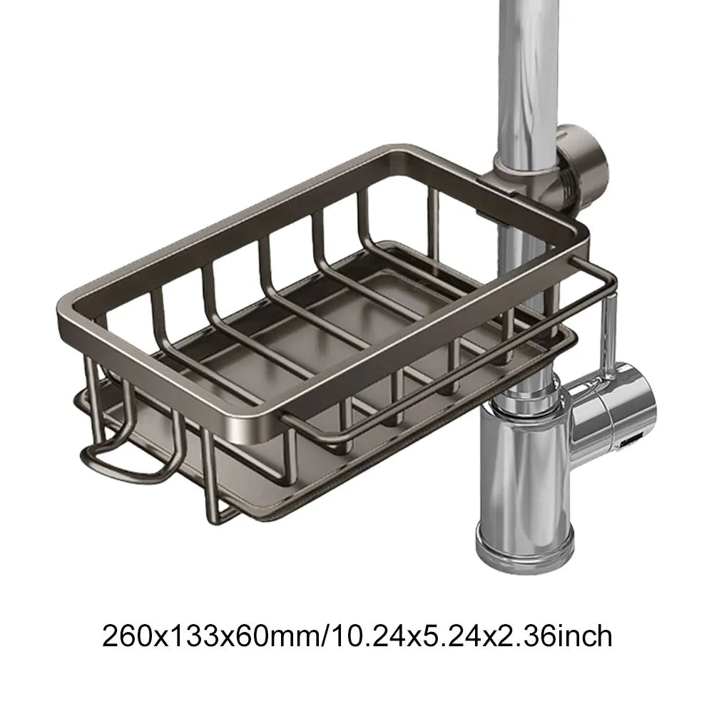 Estante de drenaje de cocina, estante de almacenamiento de cocina multifuncional de 3 niveles, organizador de fregadero de cocina, estante para platos grande sobre el fregadero con cubierta
