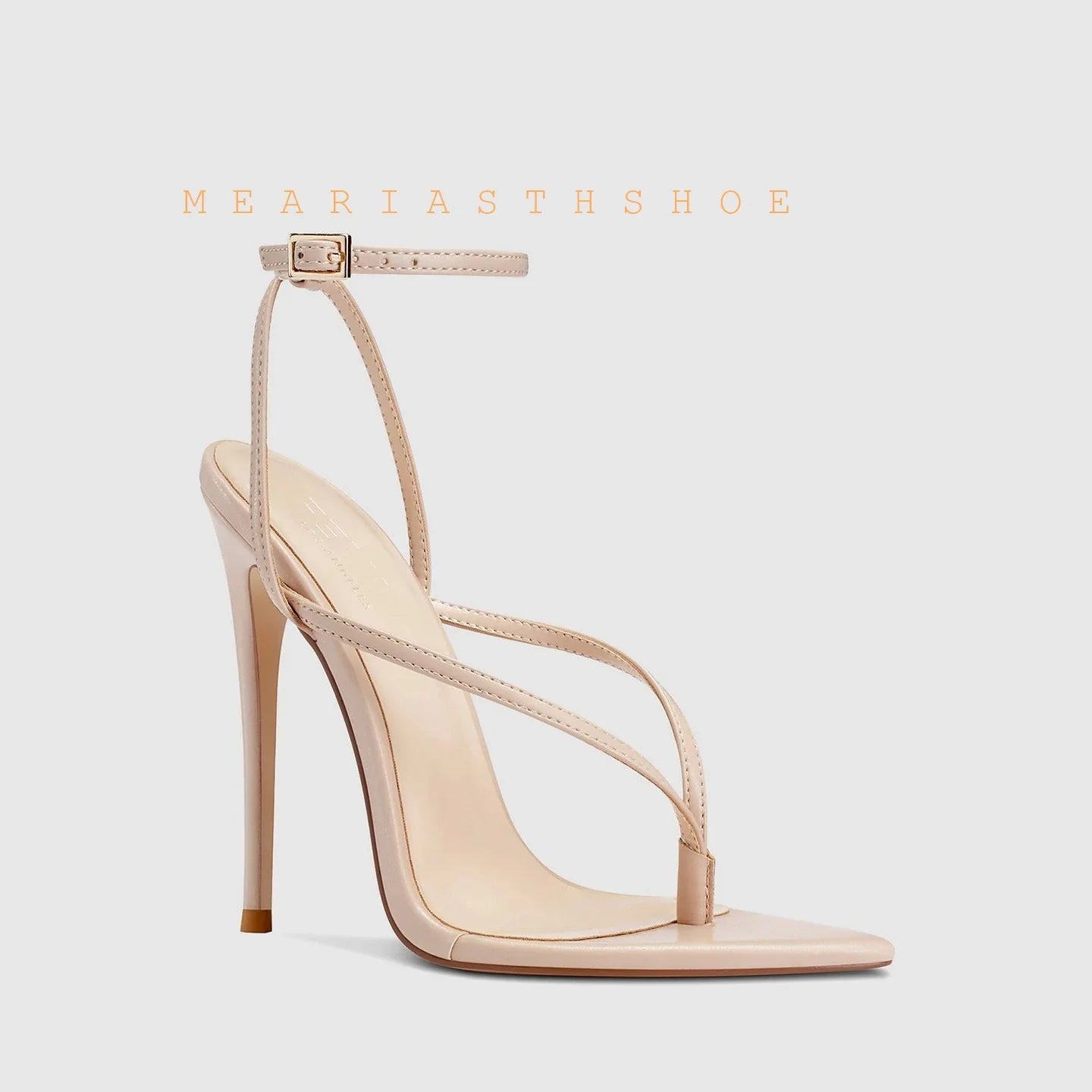 Sandalias de Tacón Alto con Punta Abierta y Correa en el Tobillo, de Cuero, con Hebilla, Diseño Sólido, Tacón Fino, para Mujer, con Lazos y Correa Trasera