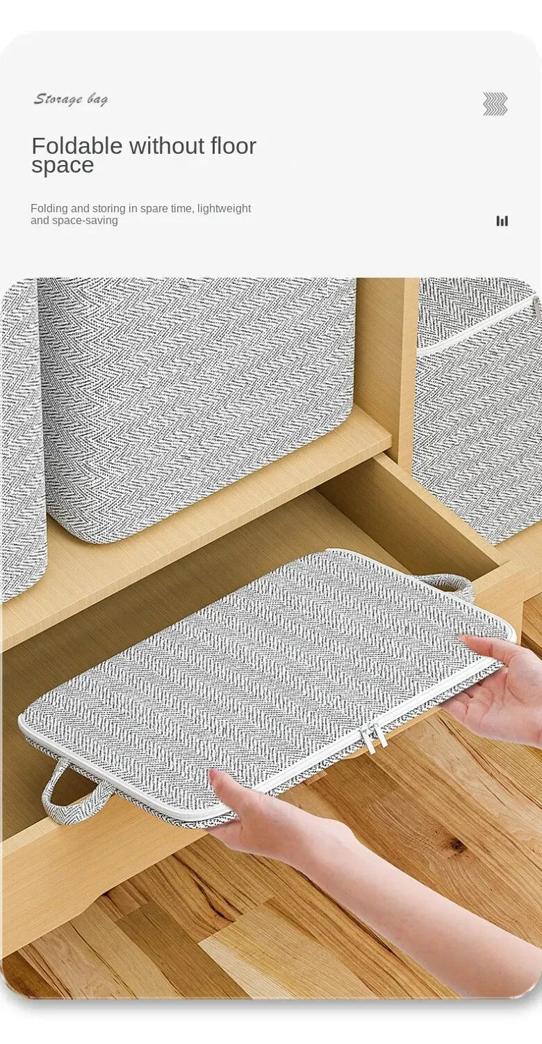 Bolsa de almacenamiento de gran capacidad para el hogar, organizador de armario de Material no tejido, se puede utilizar para ropa de edredón, juguetes, 1 unidad