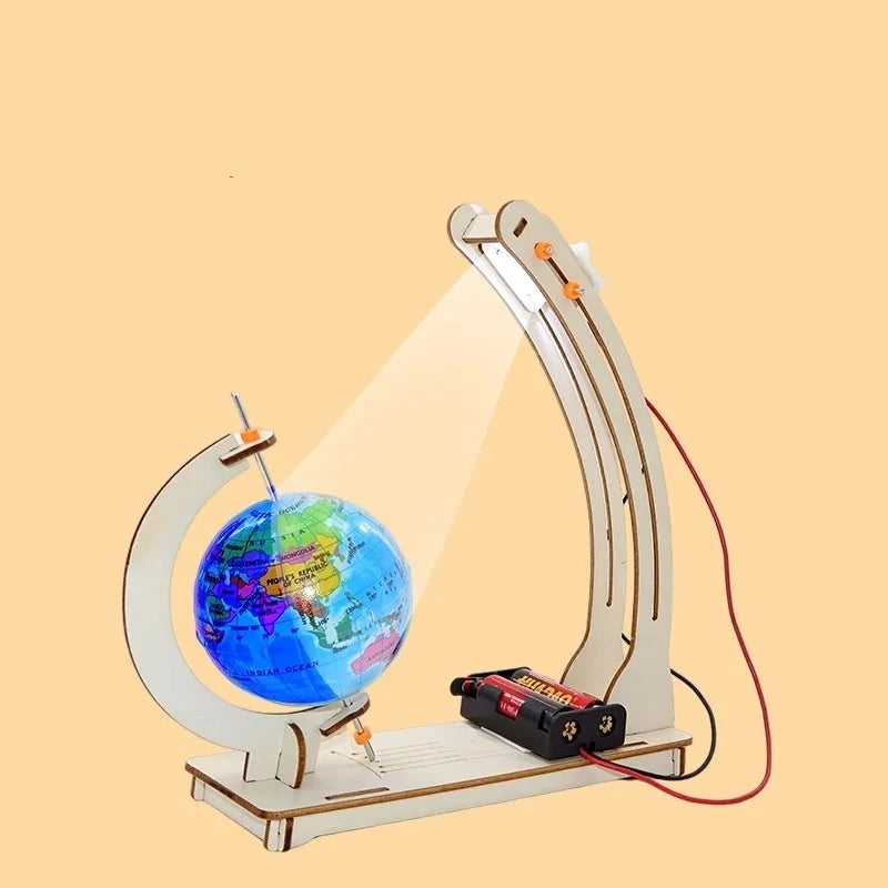 DIY STEM Earth modelo día noche ciclo globo educativo juguete de madera hecho a mano juguete ciencia Kit para niños aula aprendizaje de física