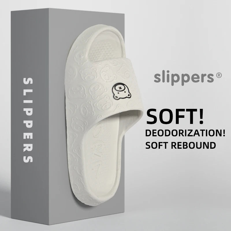 Zapatillas antideslizantes para mujer, ropa exterior, novedad de 2024, sandalias de baño para interior del hogar, Eva de verano para mujer
