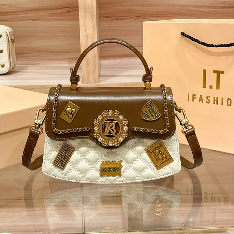 Bolso de mano de diseñador para mujer, bandolera de hombro con textura de alta gama, novedad de Primavera/Verano, 2024