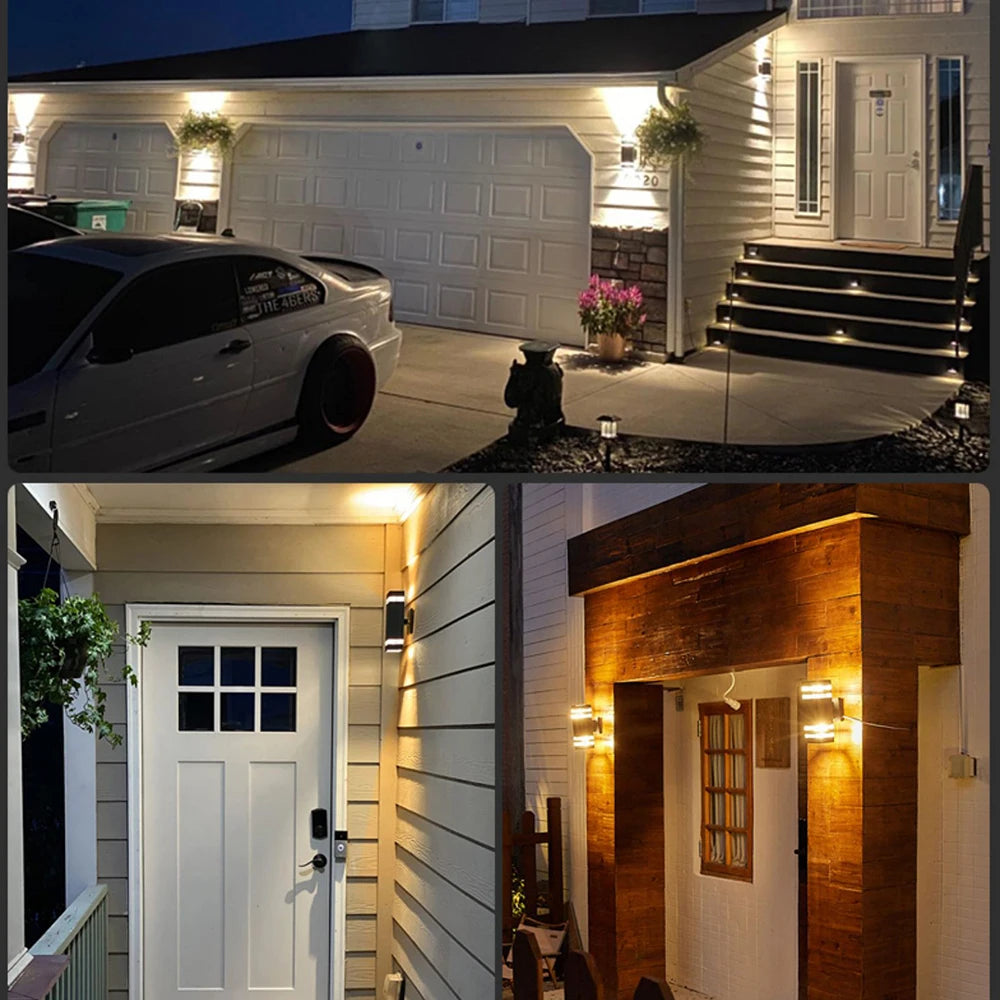 Candelabros de iluminación LED de pared, lámpara impermeable, arandela de pared externa para porche, calle, jardín, decoración del hogar, Bombilla E27