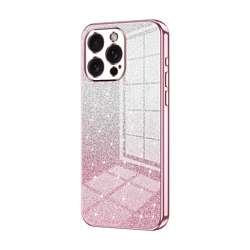 Funda Brillante Electrochapada para iPhone 17 Air 16 16E 15 14 13 12 Mini 11 Pro Max XS X XR SE 2 3 7 8 Plus, Cubierta Trasera de TPU Suave