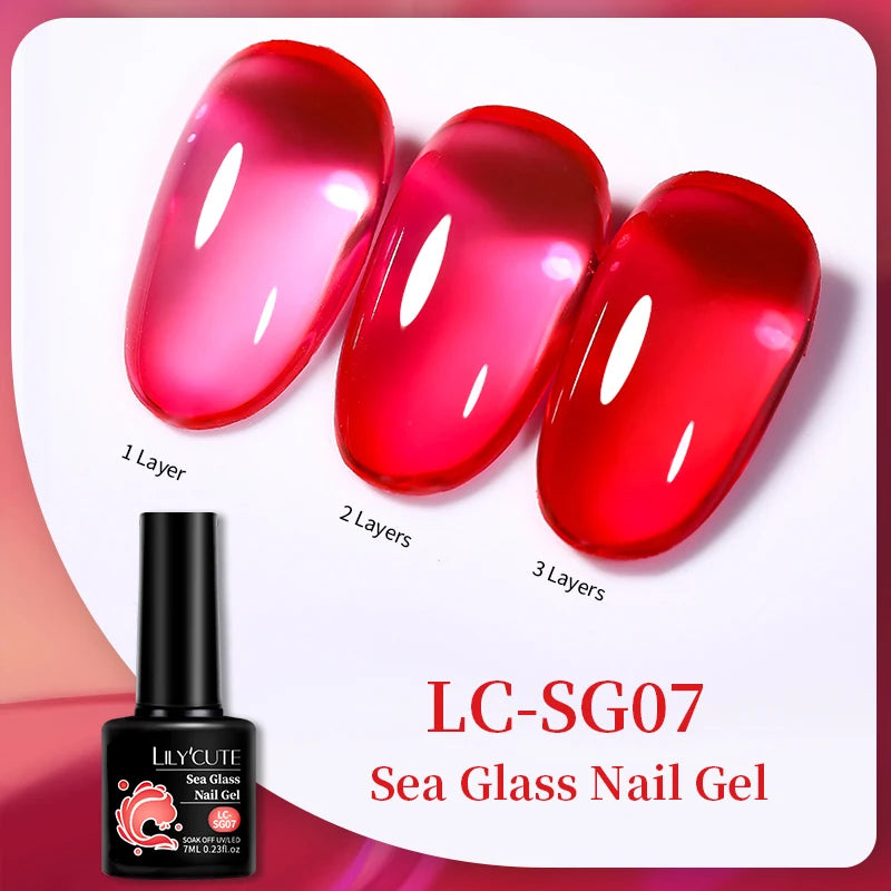 LILYCUTE-esmalte en Gel para uñas, barniz semipermanente para manicura, con LED UV, 129 colores, 7ML